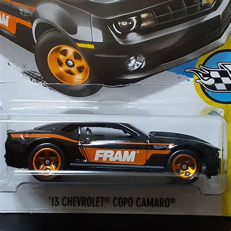 Yahoo オークション HOT WHeeLs CHEVROLET 13 COPO CAMARO FRAM 黒 R