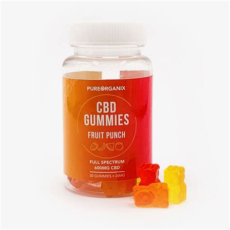 Cbd Gummies Fruit Punch 600mg Full Spectrum Cbd Pureorganix