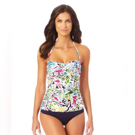 Anne Cole Swim Anne Cole Twist Front Bandeaukini Swim Top Nwt Poshmark