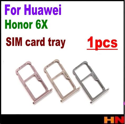 1pcs Goldsilver Pink New Nano Sim Card Tray Micro Sd Card Holder Slot Adapter Parts For Huawei