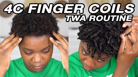 Finger Coils On Short 4c Hair Twa Finger Coil Routine My Updated Finger Coil Routine Youtube