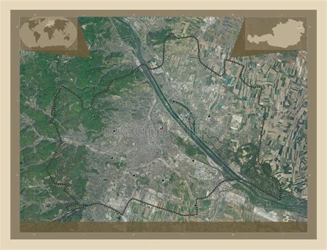 Wien Austria High Res Satellite Major Cities Stock Image Image Of