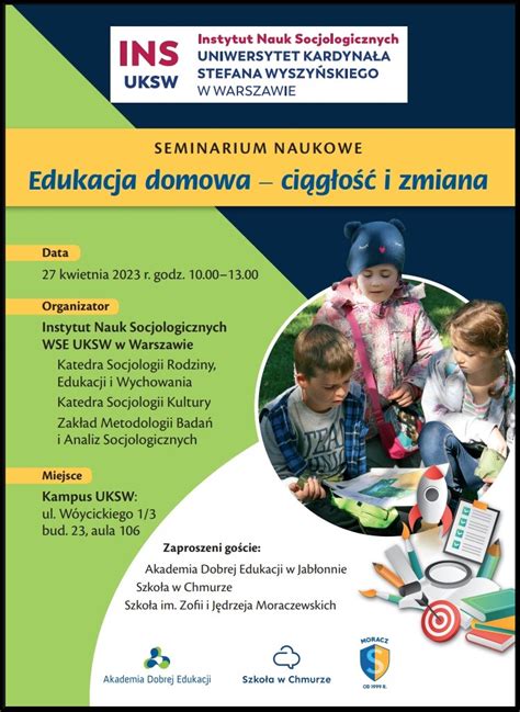 Zaproszenie na seminarium naukowe Edukacja domowa ciągłość i zmiana