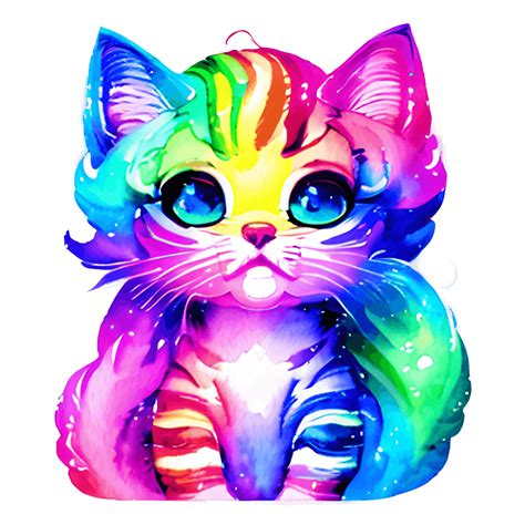 Ingewikkelde Kitten Rainbow Afbeelding · Creative Fabrica