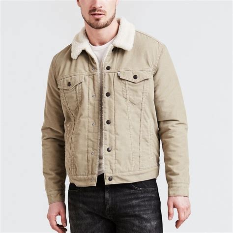 Veste Trucker Sherpa En Velours Beige Levis La Redoute