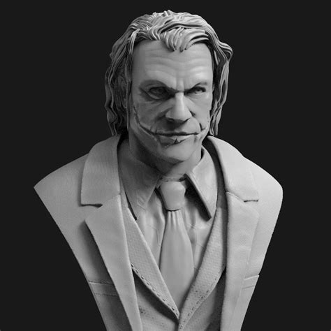 JOKER HEATH LEDGER BUST 3D Model 3D Printable CGTrader