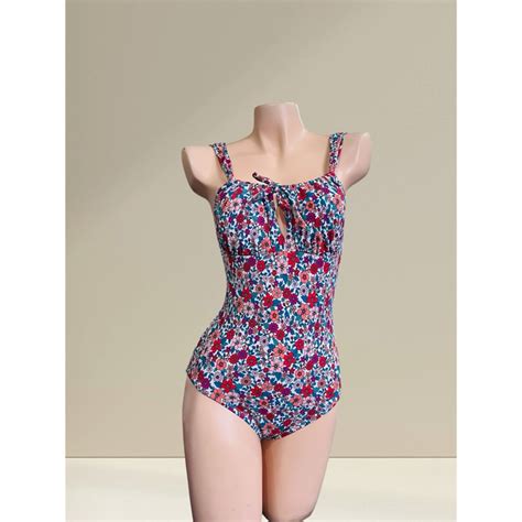 Bikini mảnh khoét ngực hoa quyến rũ có Bigsize vải kháng CLO thời trang xuất khẩu Time and Tru