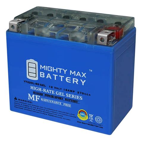 MIGHTY MAX BATTERY 12 Volt 18 Ah 270 CCA GEL Rechargeable Sealed Lead