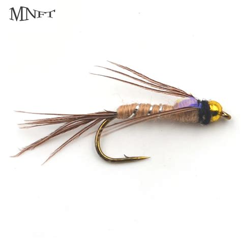 Mnft 10pcs Gold Head Flies Fly Hooks Fly Fishing Outdoor Artificial Fly