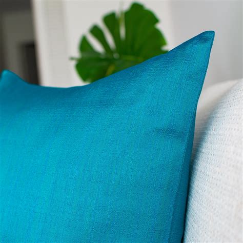 Turquoise Throw Pillow Cover 18x18 Inch Luxurious Elegant Etsy