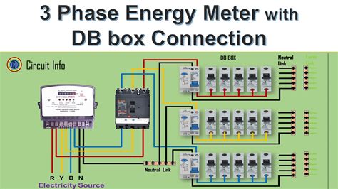 3 Phase Energy Meter Connection With Db Box Connection Energy Meter