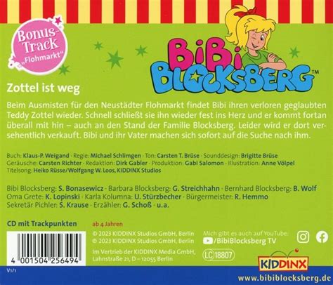 Bibi Blocksberg Folge Zottel Ist Weg Cd Ebay