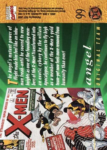 1994 Fleer Ultra X Men Checklist Trading Cards Info Box Details