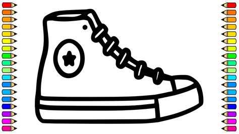 C Mo Dibujar Una Zapatilla Converse Dibujo De Zapatilla Converse Paso