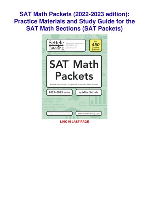 Ppt Downloadpdf Sat Math Packets 2022 2023 Edition Practice