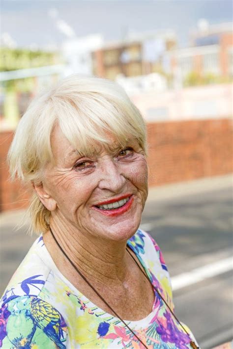 Smiling Attractive Senior Woman Stock Image Image Of Confident