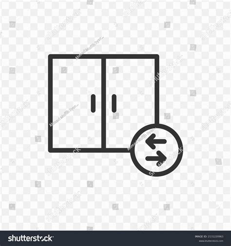 Vector Illustration Sliding Door Icon Dark Stock Vector Royalty Free