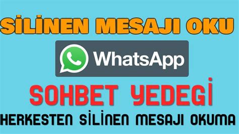 Whatsapp Herkeste Silinen Mesajı Okuma Whatsapp Silinen Mesajı Geri