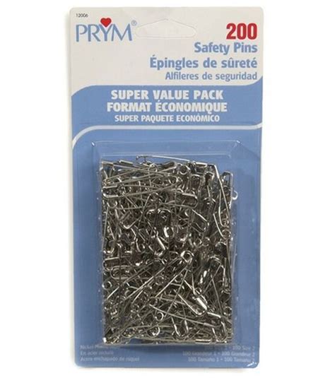 Dritz Value Pack Safety Pins 200pkg 2 Sizes