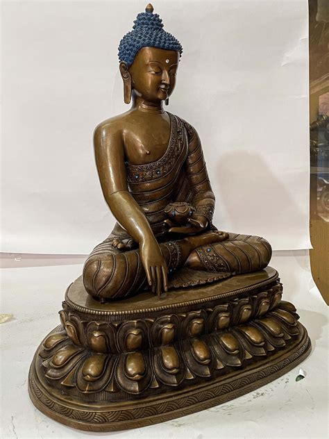 Master Quality Buddhist Statue Of Shakyamuni Buddha Chocolate