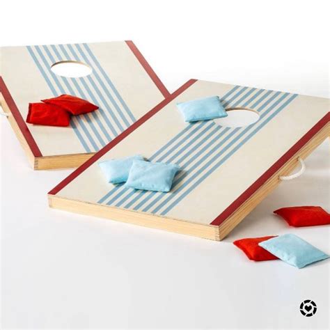 Bean Bag Toss Lawn Game Set Hearth And Hand Blue Bean Bags Hearth