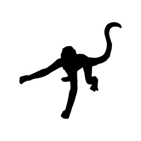 Premium Vector Isolated Black Silhouette Of A Monkey