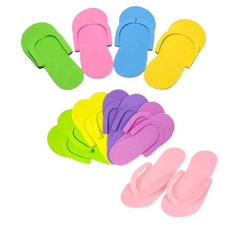 Wholesale 12 Pairs Disposable Foam Slippers Foam Pedicure Slippper For Salon Spa Pedicure Flip