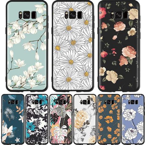 Buy Flower Silicon Phone Case For Samsung Galaxy S9 S8