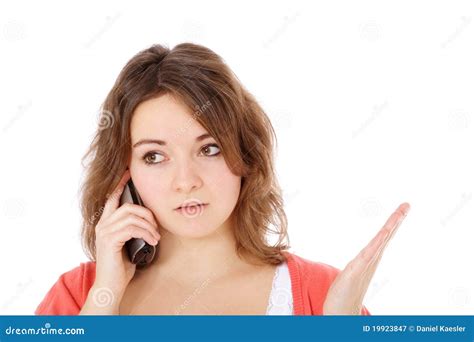 Teenage Girl Complains During Phone Call Stock Image Image Of