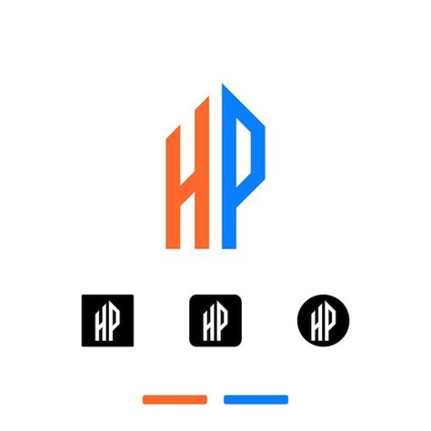 Dise O Del Logotipo De La Letra Hp Vector Premium