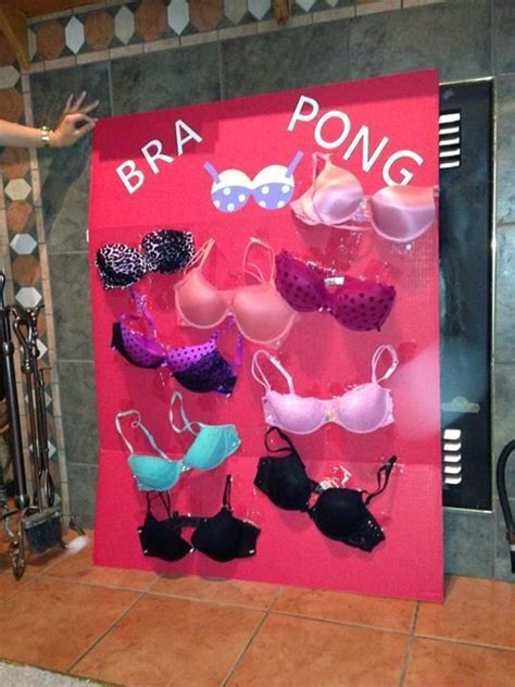 Bra Pong Bachelorette Game All Guests Give A Bra For The Board Take