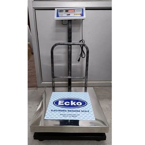 Ecko Stainless Steel Electronic Weighing Scales 200 Kg Pan Size 500