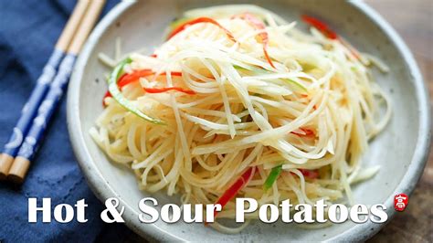 Hot And Sour Shredded Potatoes Chinese Style Youtube