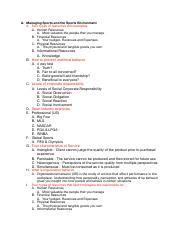 SPAD 382 Midterm Study Guide Pd Pdf A Managing Sports And The Sports