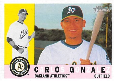 Carlos Gonzalez baseball card (Oakland Athletics Colorado Rockies star ...