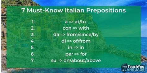 7 Must Know Italian Prepositions To Sound Like A Native