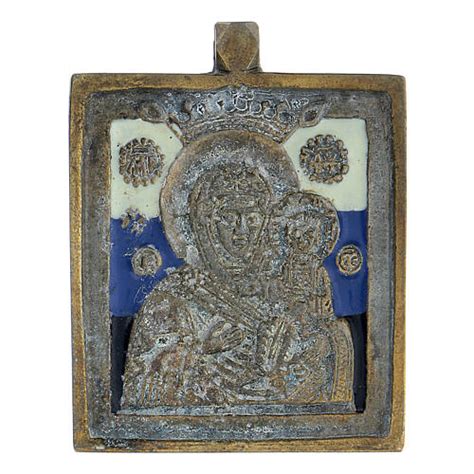 Icona Bronzo Madonna Di Smolensk Russia Xix Sec X Cm Vendita Online