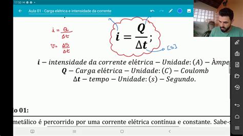 Aula Intensidade Da Corrente El Trica Youtube