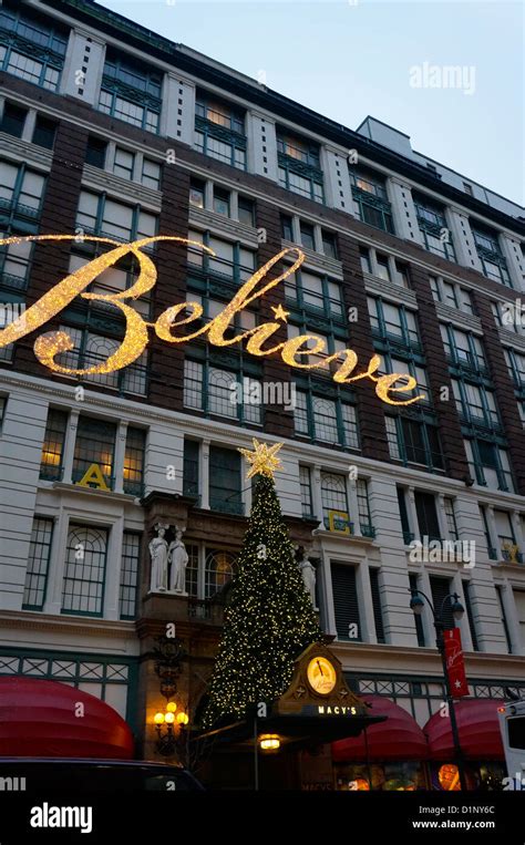 Macy's store in Manhattan at Christmas, New York City, NY Stock Photo ...