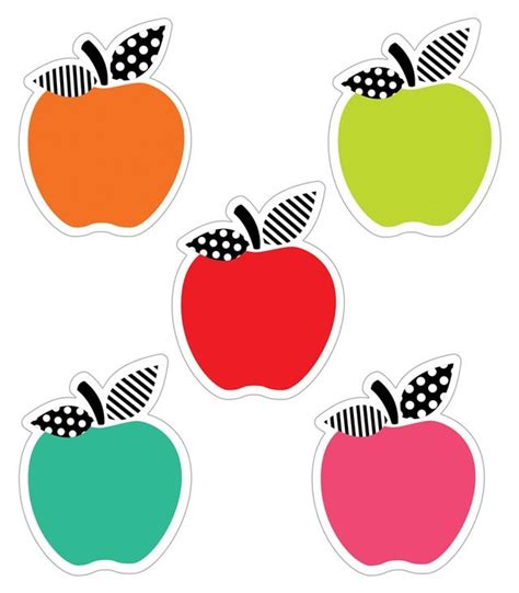 Black White And Stylish Brights Apples Mini Cut Out Ja Riollano