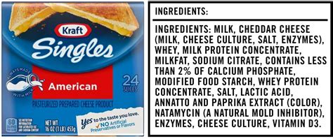 Kraft Cheddar Cheese Slices Ingredients Outlet Seller | www.pinnaxis.com