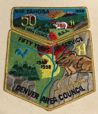 OA LODGE 383 Tahosa S25 X7 Flap Denver Area Colorado 50th Anniv