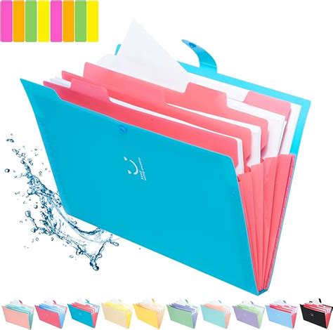 Forvencer Expanding File Folder Sky Blue Cute Folder For Important Documents 5