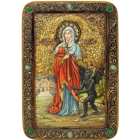 Святая великомученица Марина (Маргарита) Антиохийская, Живописная икона ...