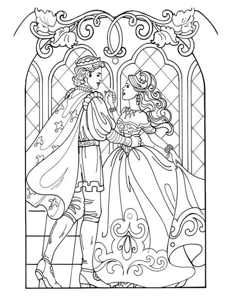 Princess Leonora and Prince Coloring Page - Free Printable Coloring ...