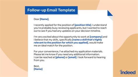 Job Follow Up Letter