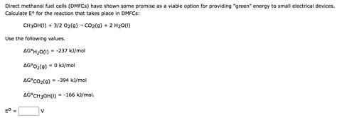 Solved Direct Methanol Fuel Cells DMFCs Have Shown Some Chegg