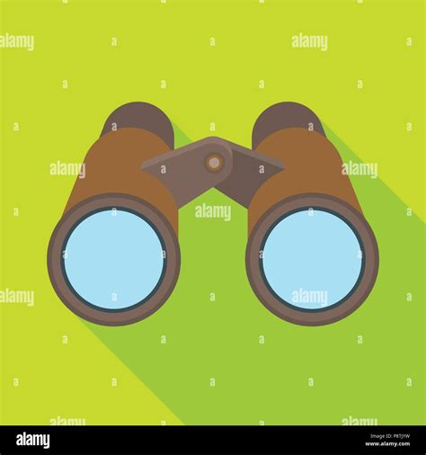 Binoculars For Observation African Safari Single Icon In Flat Style Vector Symbol Stock