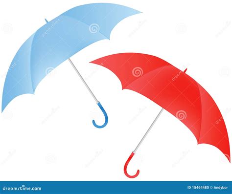 Blue and red umbrella stock vector. Illustration of accessory - 15464480