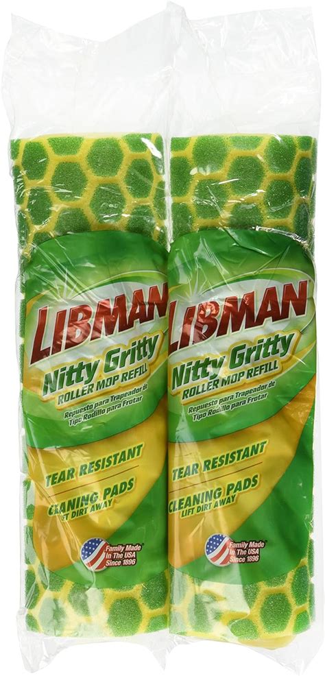 Libman Nitty Gritty Roller Mop Refill Pack 2 Count Pack